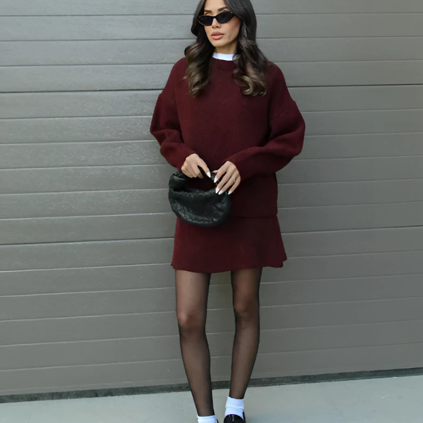 heidi knit set in blue
