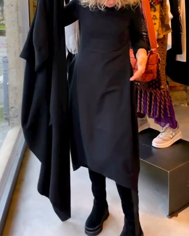 Clara™ Midi Autumn Dress with Pockets