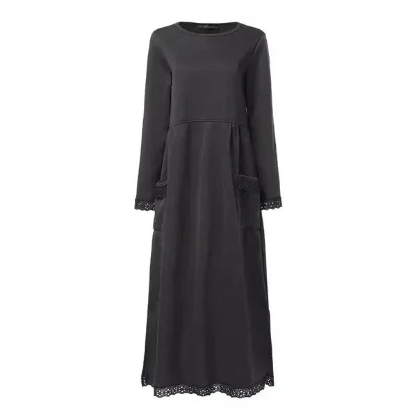 Doris™ Maxi dress in wool and cotton