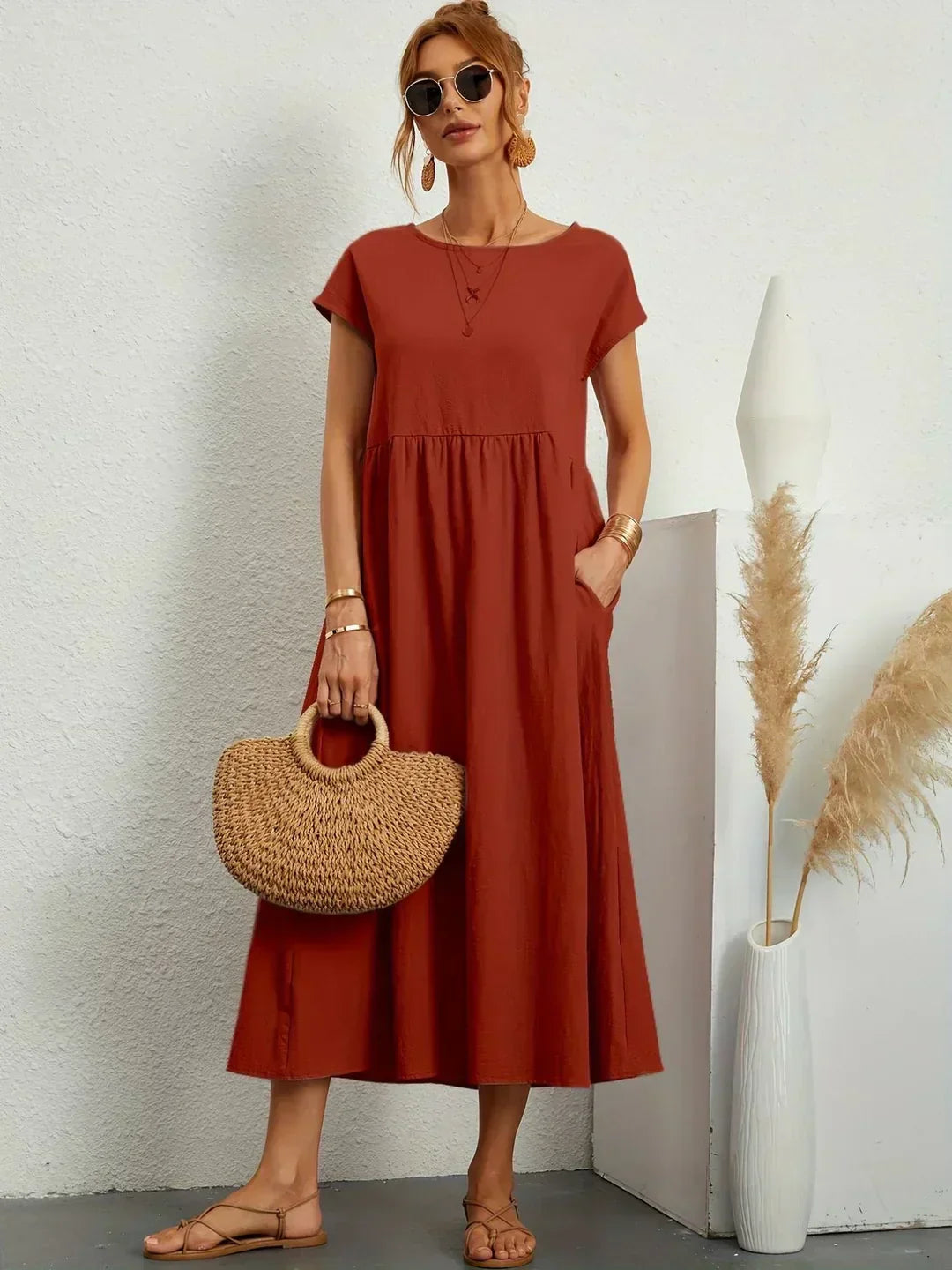 Keira™ - Lightweight soft dress with pockets