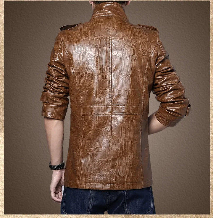 Tatum™ | Faux Leather Jacket with Fleece Lining