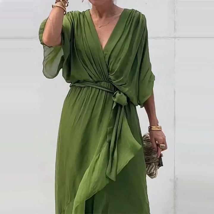 Glenda – Elegant V-Neck Dress