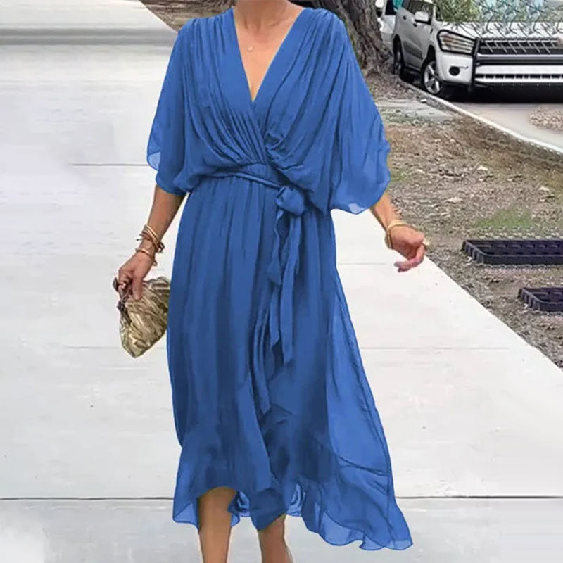 Glenda – Elegant V-Neck Dress